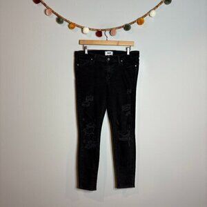 Paige black distressed Verdugo Ultra Skinny jeans